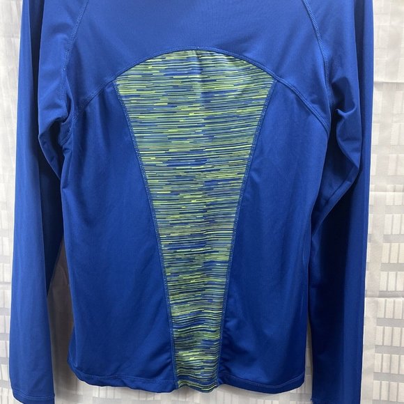 Everlast Sport Womens Royal Blue & Green Workout Jacket Size S Long Sleeves - Picture 10 of 11